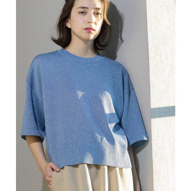 ラメハーフスリーブトップス | OPAQUE.CLIP | 詳細画像5 