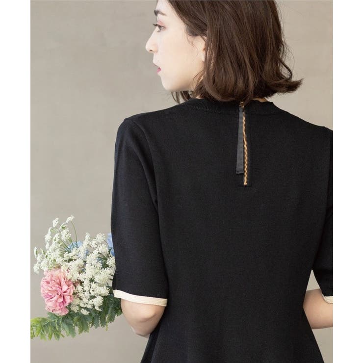 配色ライン ペプラムニット | OPAQUE.CLIP | 詳細画像6 