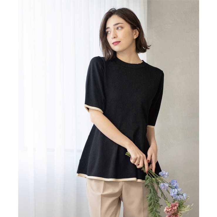 配色ライン ペプラムニット | OPAQUE.CLIP | 詳細画像9 