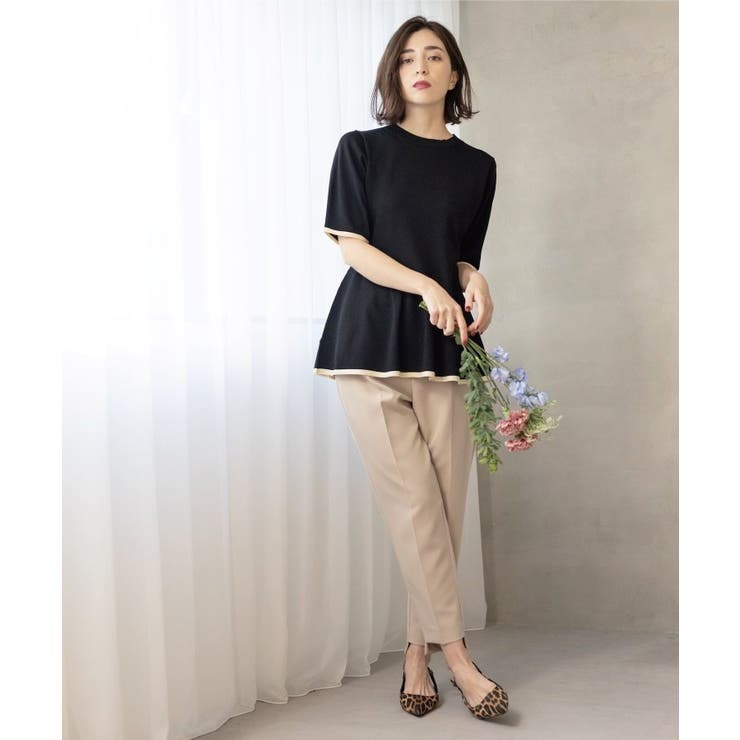 配色ライン ペプラムニット | OPAQUE.CLIP | 詳細画像11 