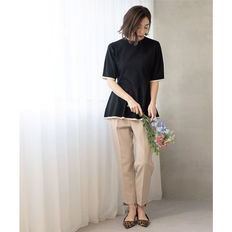 配色ライン ペプラムニット | OPAQUE.CLIP | 詳細画像12 