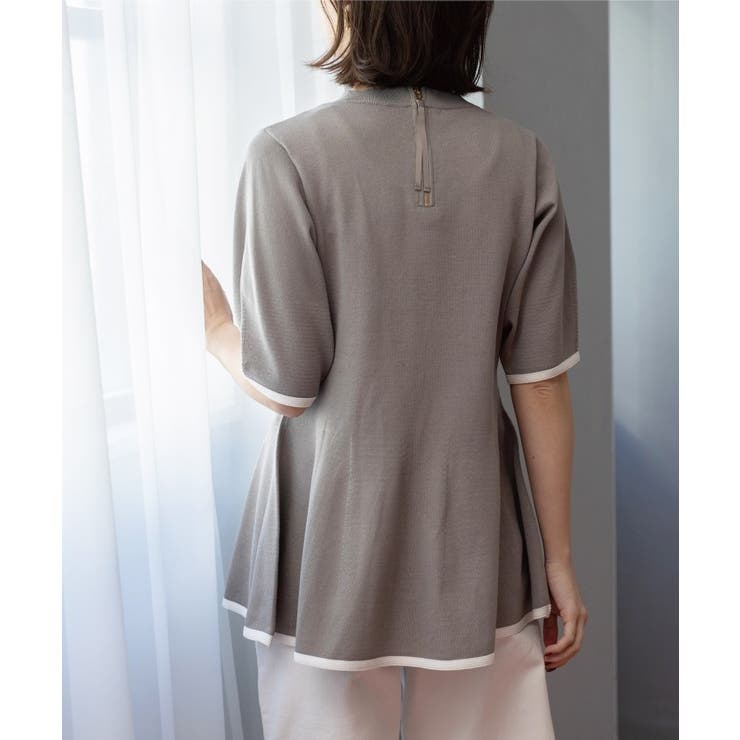 配色ライン ペプラムニット | OPAQUE.CLIP | 詳細画像34 