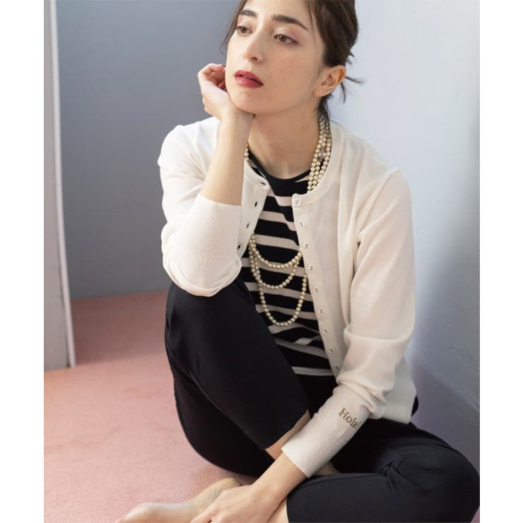 多ボタン 袖口刺繍クルーネックカーディガン | OPAQUE.CLIP | 詳細画像5 