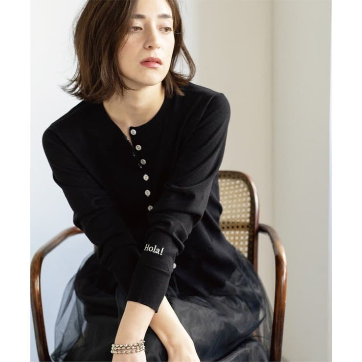 多ボタン 袖口刺繍クルーネックカーディガン | OPAQUE.CLIP | 詳細画像12 