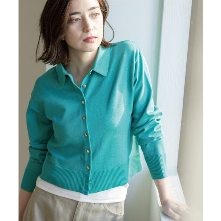 ポロネックカーディガン | OPAQUE.CLIP | 詳細画像6 