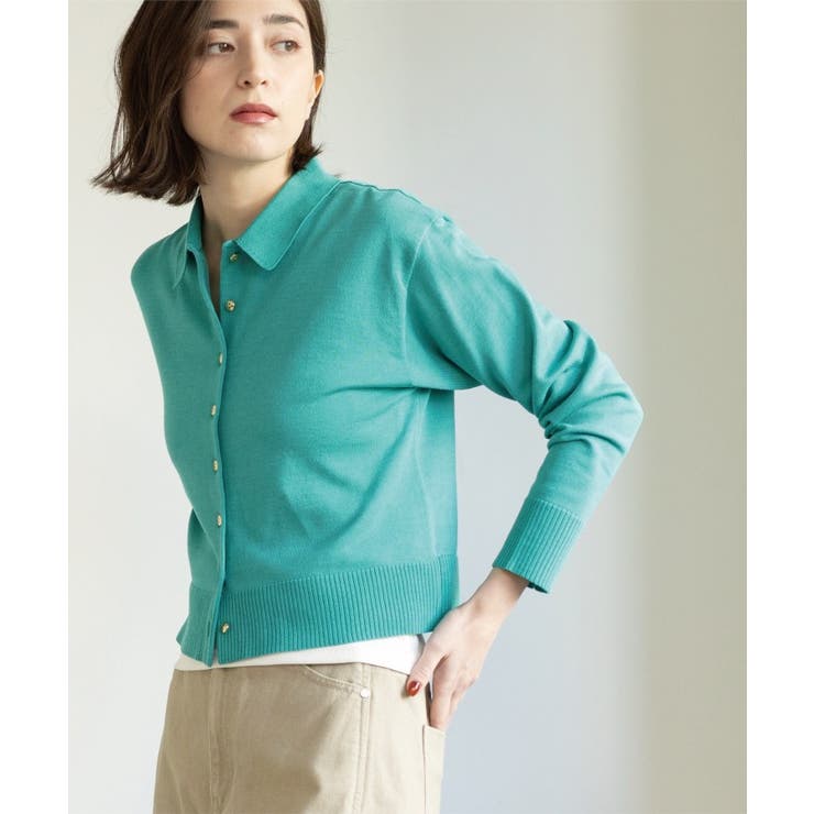 ポロネックカーディガン | OPAQUE.CLIP | 詳細画像9 