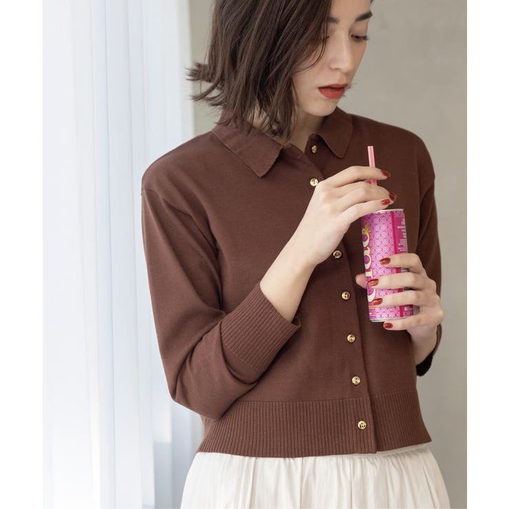 ポロネックカーディガン | OPAQUE.CLIP | 詳細画像12 