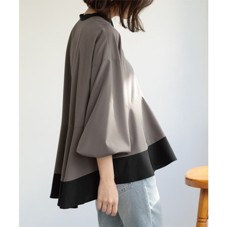 バイカラーアソート ペプラム前あきブラウス | OPAQUE.CLIP | 詳細画像21 