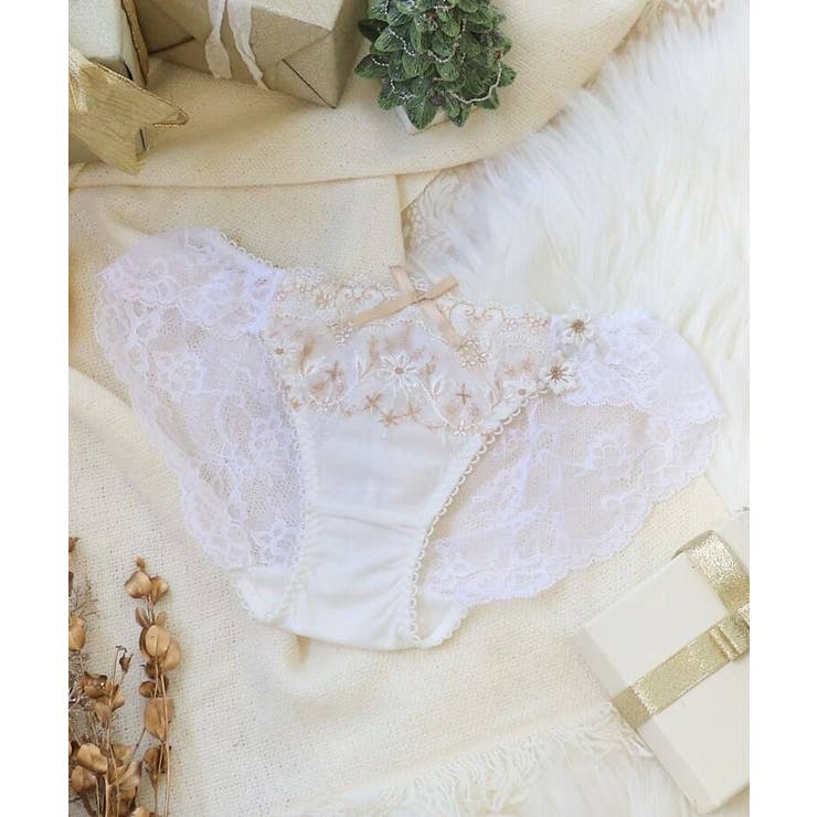 ホワイト(001) | ノエリア レースショーツ | Risa Magli