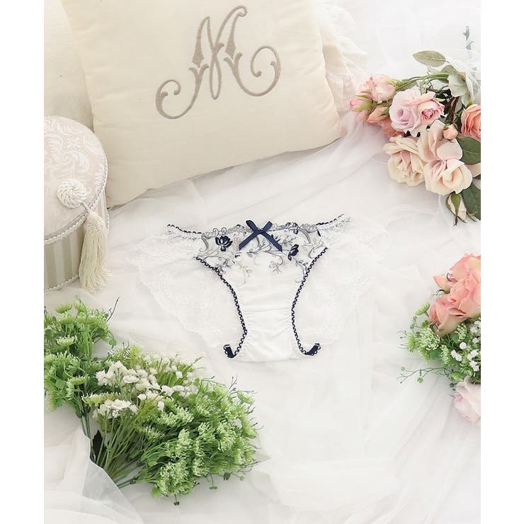 ネイビー(093) | カトリーヌ レースショーツ | Risa Magli