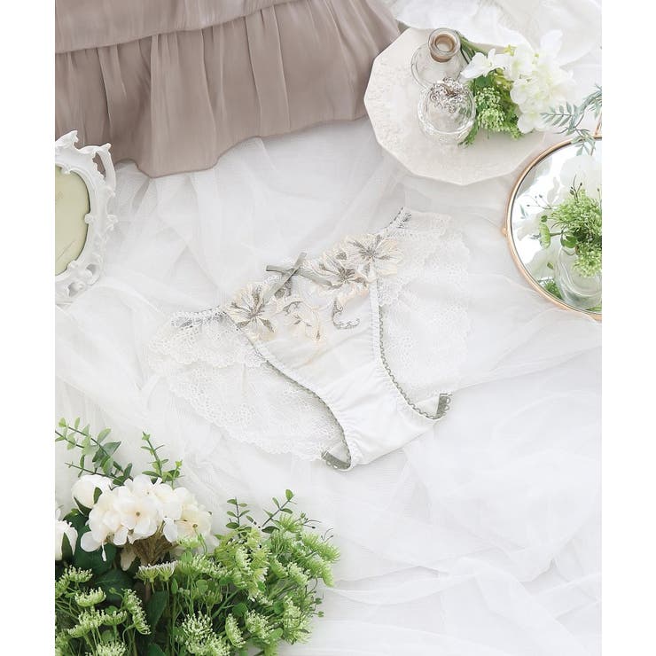 アイボリー(004) | フュシア レースショーツ | Risa Magli