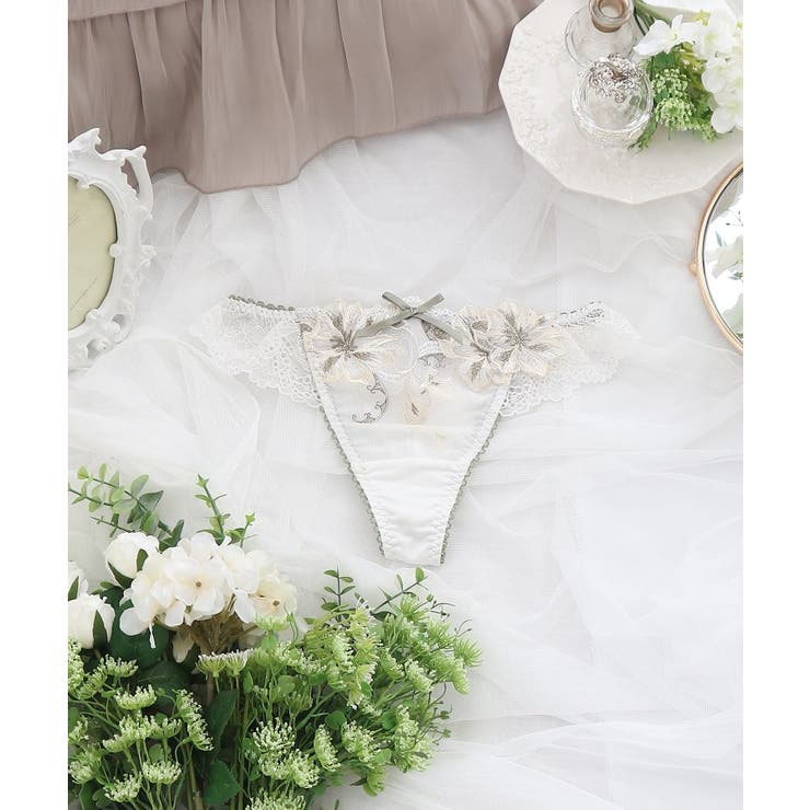 アイボリー(004) | フュシア Tバックショーツ | Risa Magli