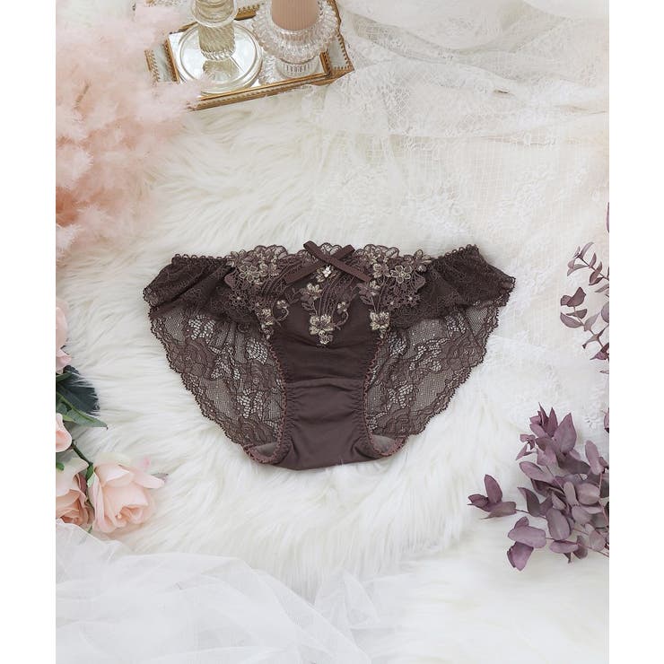 ブラウン(040) | フェリシテ レースショーツ | Risa Magli