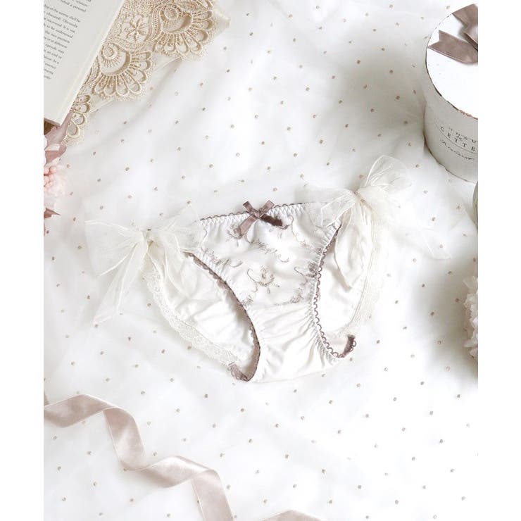 アイボリー(004) | ジェイミー リボンショーツ | Risa Magli