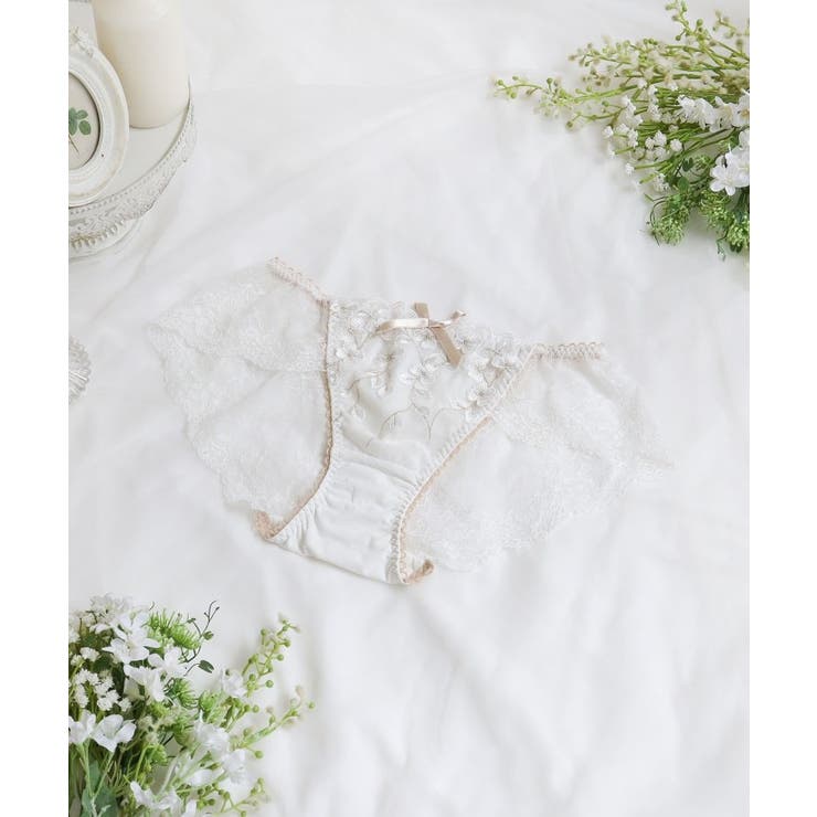 ホワイト(001) | マリーナ レースショーツ | Risa Magli