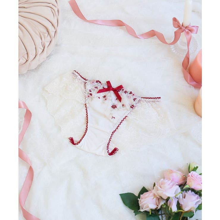 レッド(061) | ティナ レースショーツ | Risa Magli