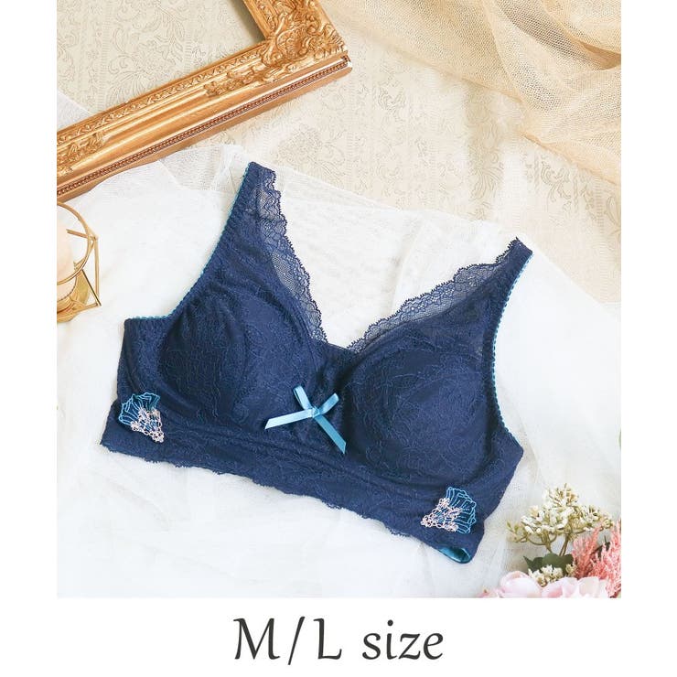 ネイビー(094) | シェール おやすみブラ（M-L） | Risa Magli