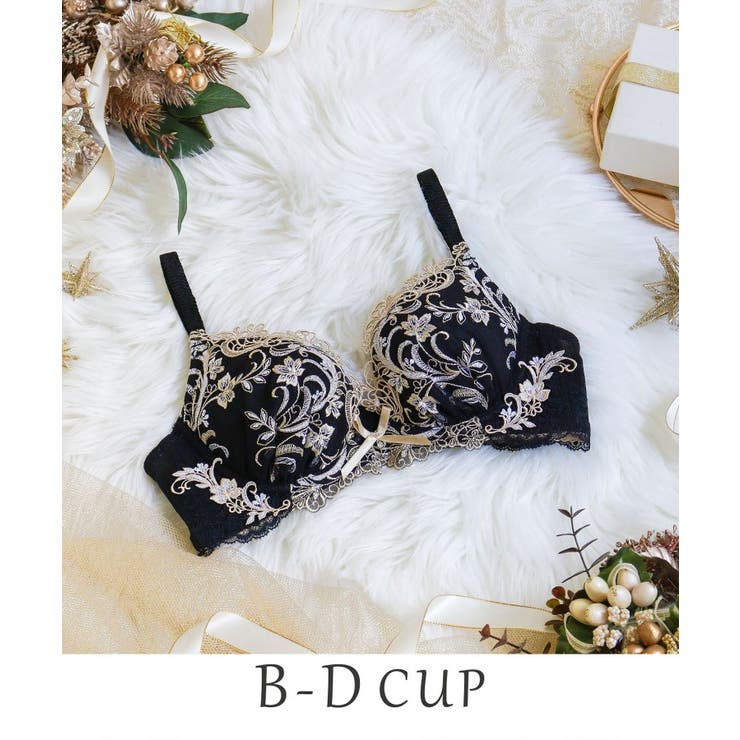 ブラック(019) | アンシェラ ブラジャー（B-D）＜V Make Type＞ | Risa Magli