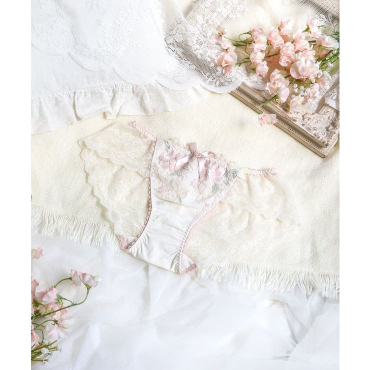 アイボリー(004) | フロール レースショーツ | Risa Magli