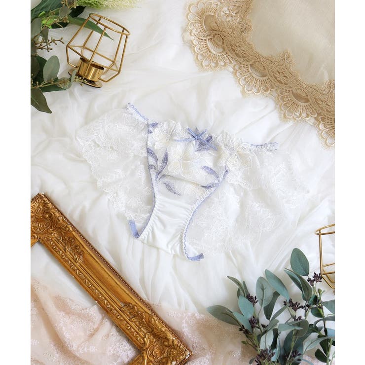 ホワイト(001) | ケリー レースショーツ | Risa Magli