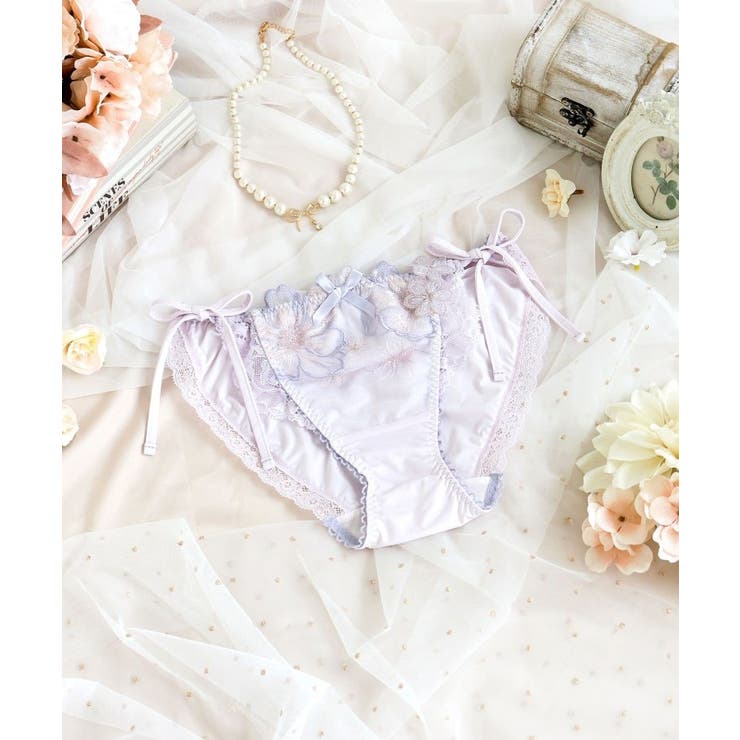 パープル(083) | ピア リボンショーツ | Risa Magli