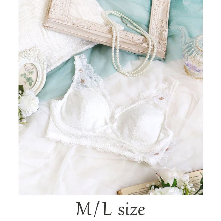 ホワイト(001) | スティーナ おやすみブラ （M-L） | Risa Magli