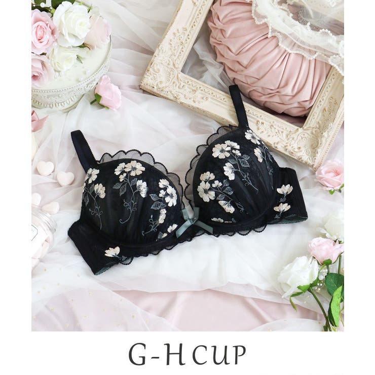 ブラック(019) | プティット ブラジャー （G-H） ＜サイドすっきりタイプ＞ | Risa Magli