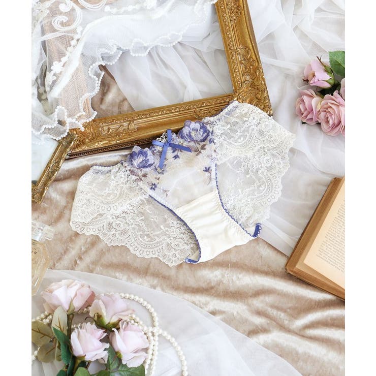 ブルー(092) | サリー レースショーツ | Risa Magli