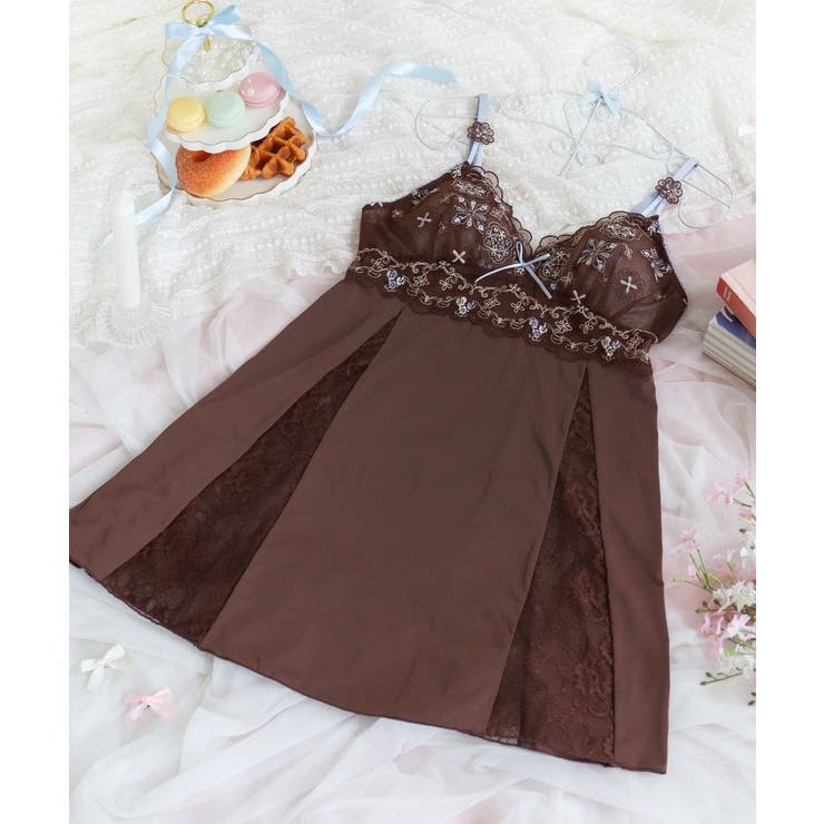 ブラウン(043) | キャシー カップ付スリップ | Risa Magli