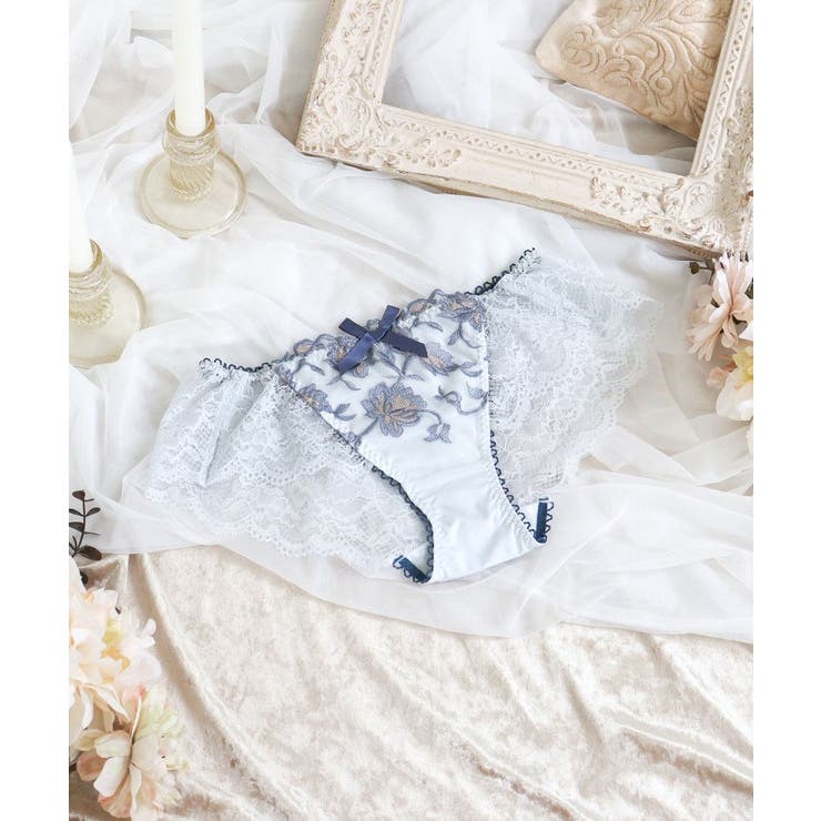 ブルー(092) | エレノア レースショーツ | Risa Magli