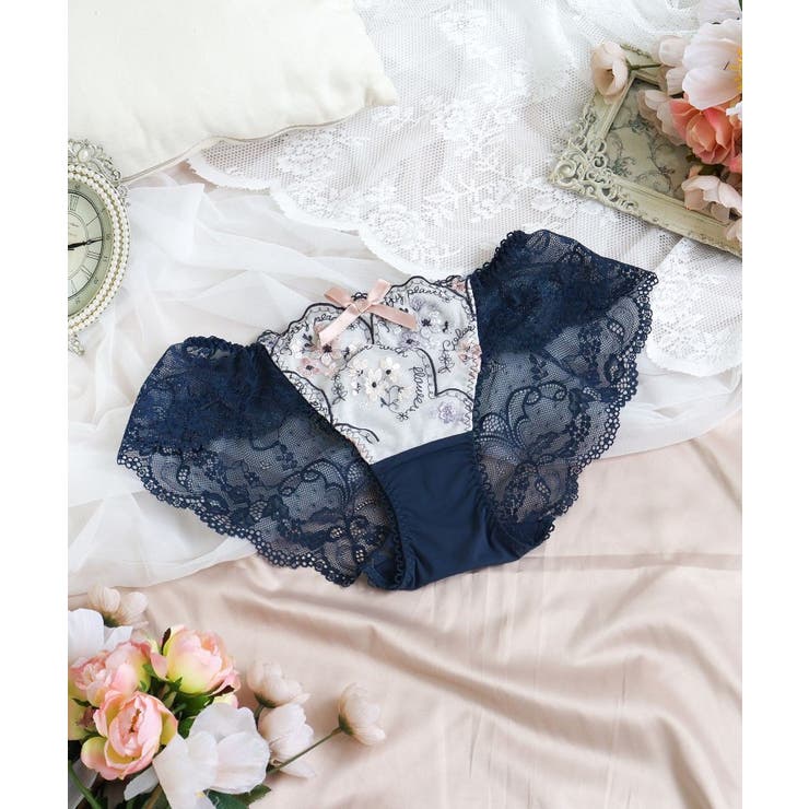 ネイビー(094) | フェリーチェ レースショーツ | Risa Magli