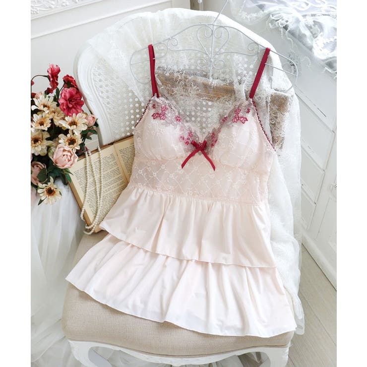 ローズ(062) | ジニー カップ付キャミソール | Risa Magli