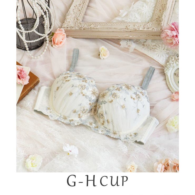 アイボリー(004) | ジア ブラジャー （G-H） ＜バストアップタイプ＞ | Risa Magli