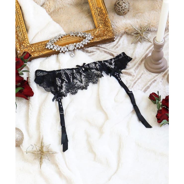 ブラック(019) | 【ジュエリー】 ガーターベルト | Risa Magli