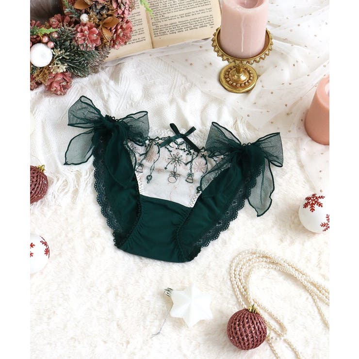 グリーン(022) | 【ルビー】 リボンショーツ | Risa Magli