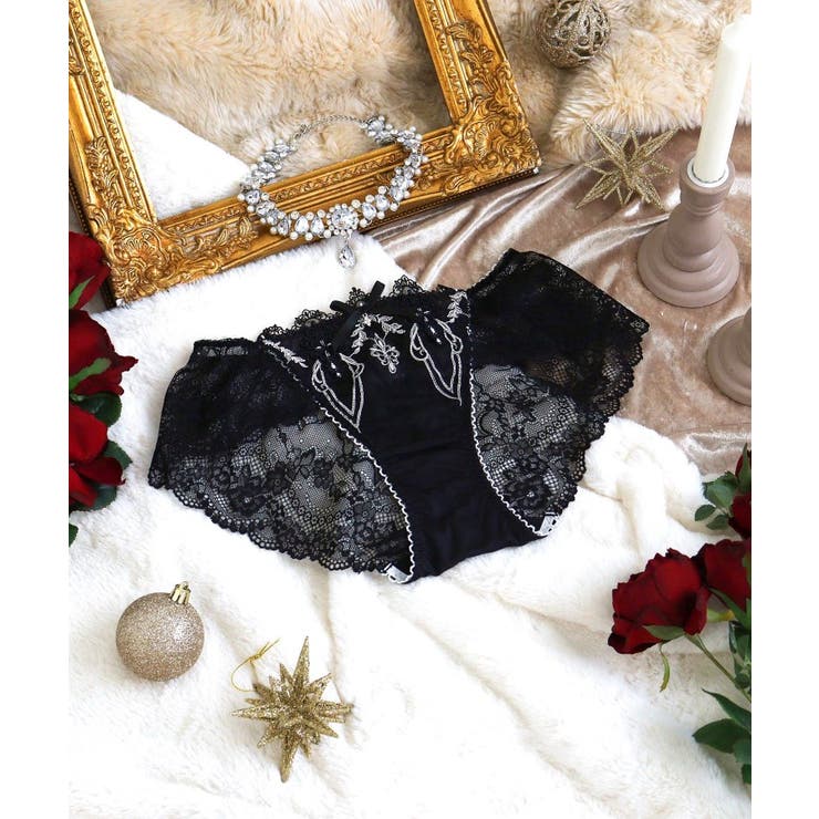 ブラック(019) | 【ジュエリー】 レースショーツ | Risa Magli