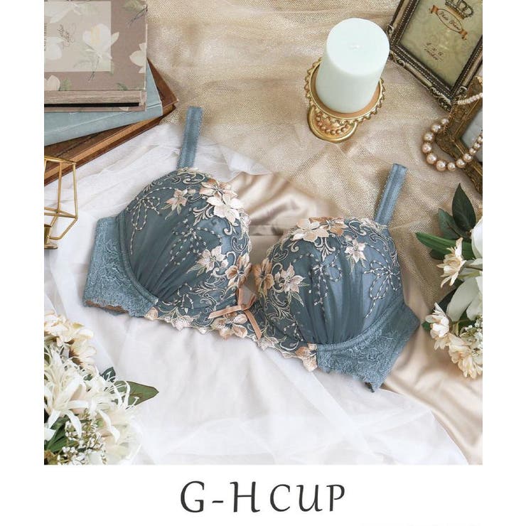 グリーン(022) | ヴァネッサ ブラジャー (G-H) ＜V Make Type＞ | Risa Magli