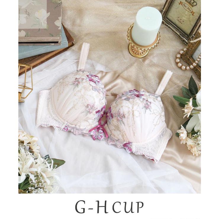 ピンク(071) | ヴァネッサ ブラジャー (G-H) ＜V Make Type＞ | Risa Magli