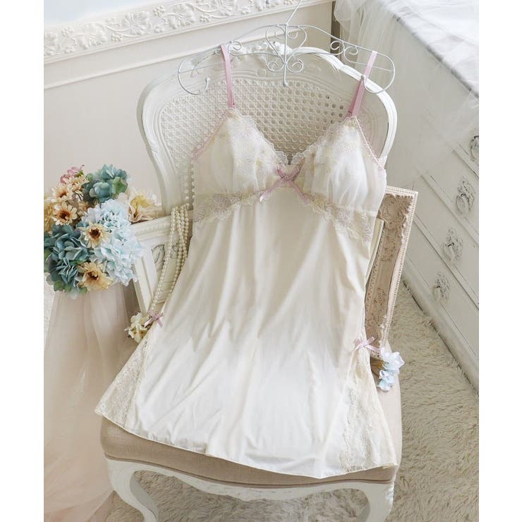 アイボリー(004) | リゼット カップ付スリップ | Risa Magli