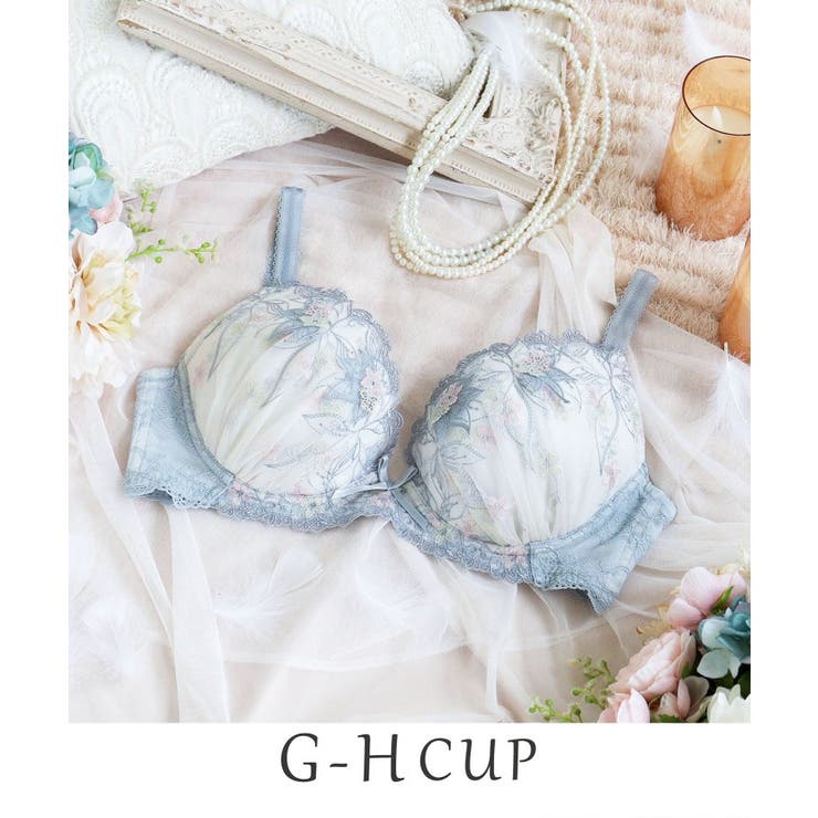 ライトグレー(011) | セレスティナ ブラジャー (G-H) ＜V Make Type＞ | Risa Magli