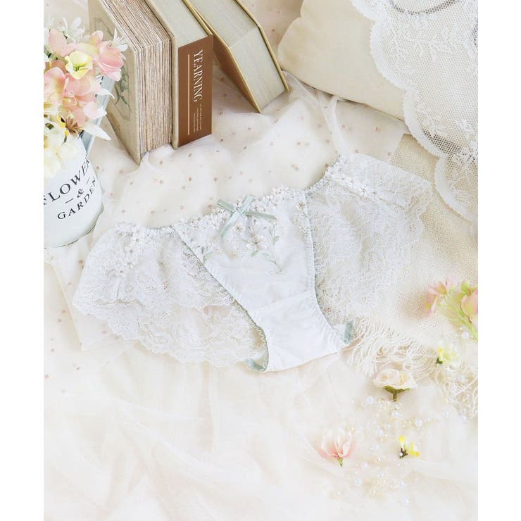 ホワイト(001) | レーナ レースショーツ | Risa Magli