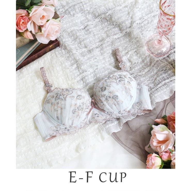 サックスブルー(090) | リア ブラジャー（E-F）＜スウィートリッチ＞ | Risa Magli
