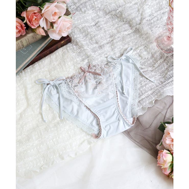 サックスブルー(090) | リア リボンショーツ | Risa Magli