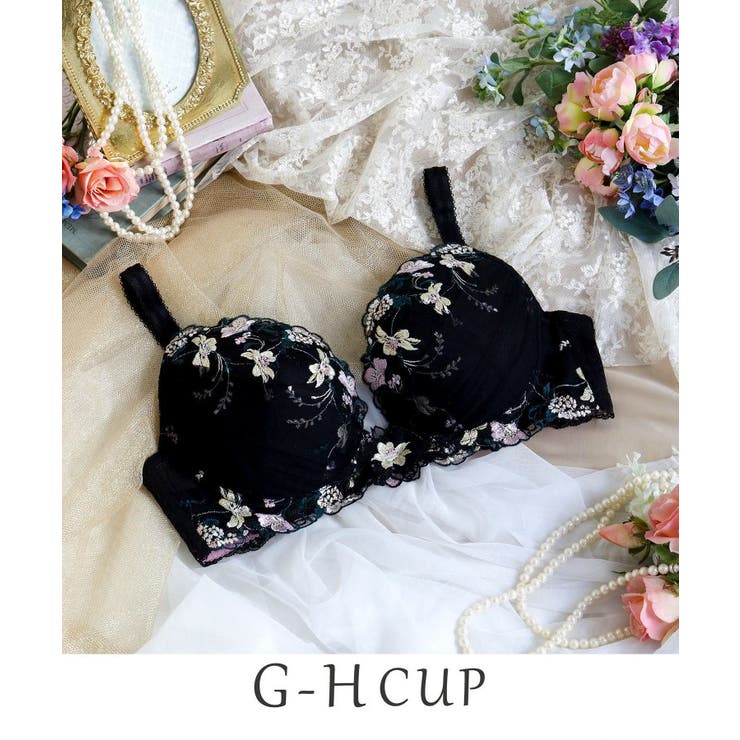 ブラック(019) | アイリィー ブラジャー（G-H）＜V Make Type＞ | Risa Magli