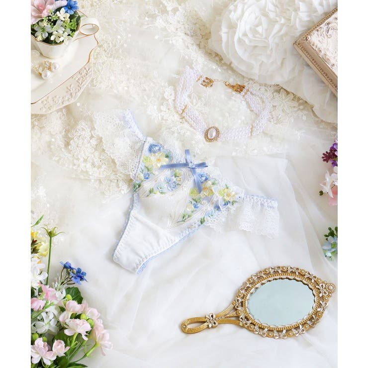 ホワイト(001) | フロリタ Tバックショーツ | Risa Magli