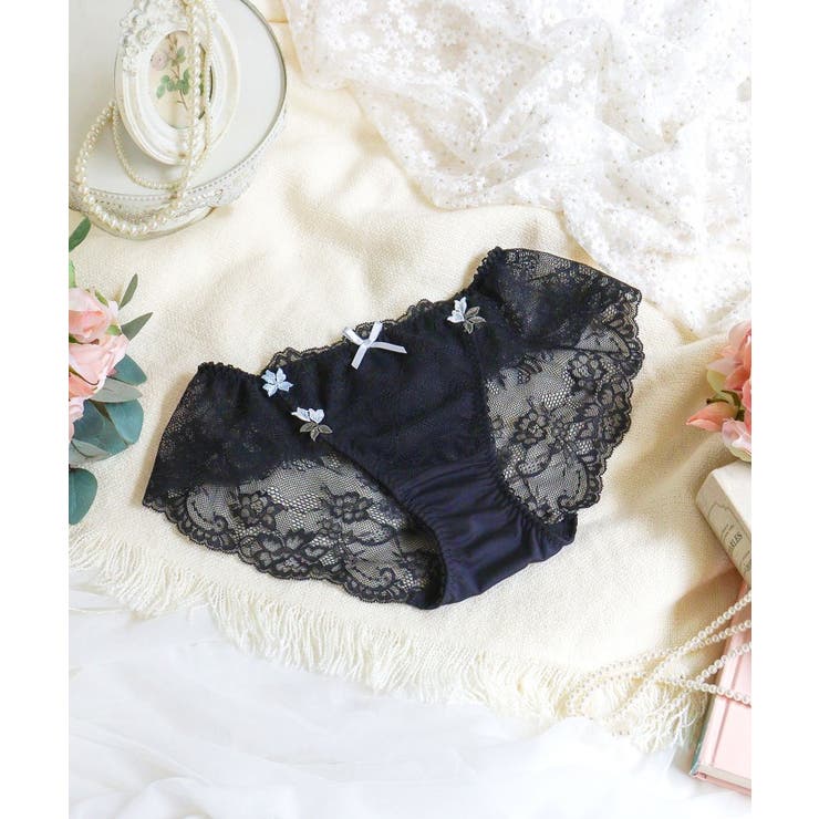 ブラック(019) | エルマ レースショーツ | Risa Magli