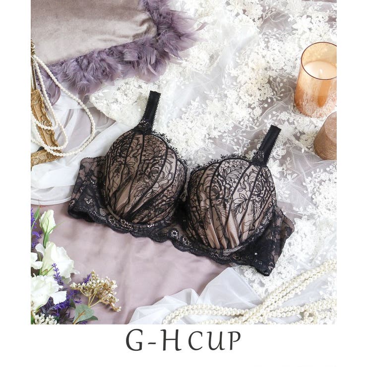 ブラック(019) | ジョセリン ブラジャー（G-H）＜D Make Type＞ | Risa Magli