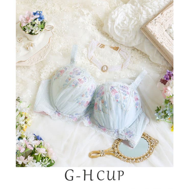 サックスブルー(090) | フロリタ ブラジャー＜D Make Type＞（G-H） | Risa Magli