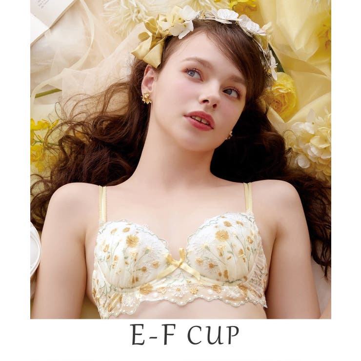 ホワイト(001) | ミリ ブラジャー （E-F） ＜スウィートリッチ＞ | Risa Magli