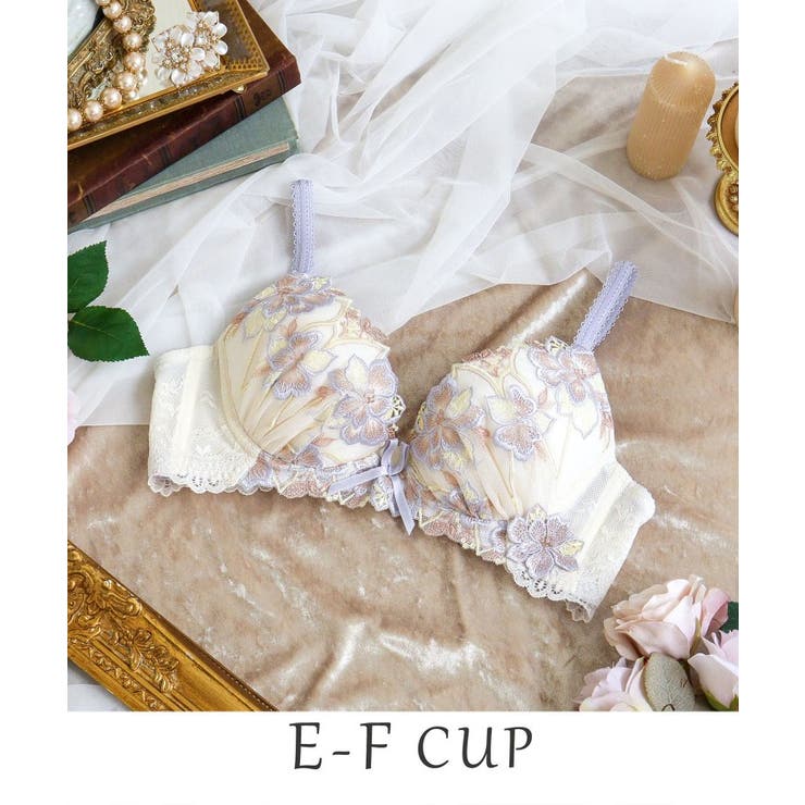 パープル(083) | アデリーノ ブラジャー （E-F） ＜V Make Type＞ | Risa Magli